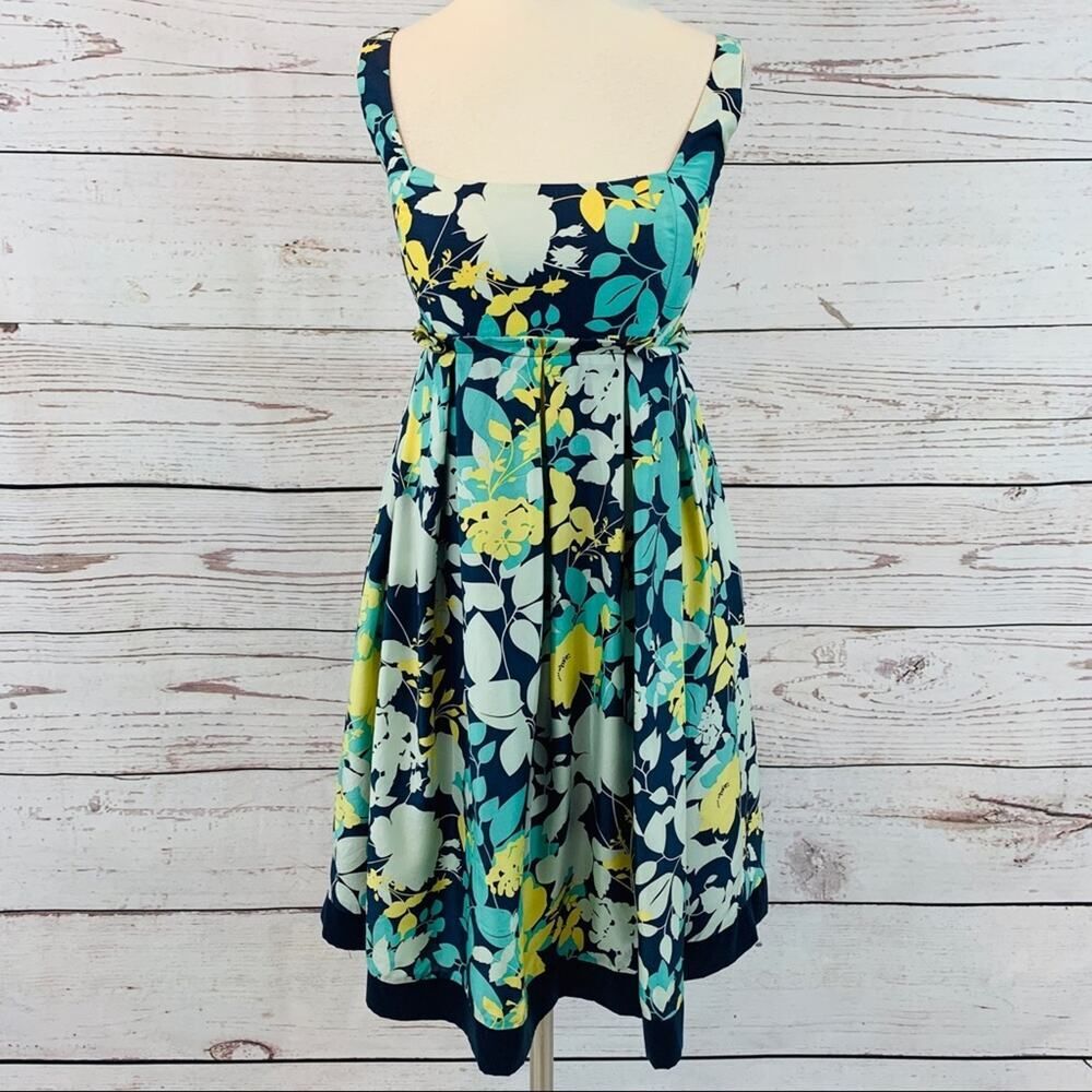 Max & Cleo 100% silk dress pleated waist